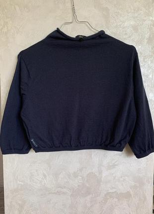Укороченный шерстяной топ свитер бренда armani jeans, размер м.4 фото