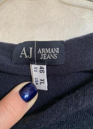 Укороченный шерстяной топ свитер бренда armani jeans, размер м.5 фото