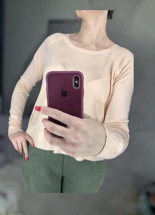 Блуза пуловер свитер нежно персикового цвета свободного кроя оверсайз6 фото