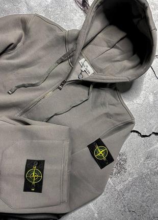 Спортивний костюм сірий зимовий stone island6 фото