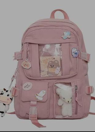 Новый девичий рюкзак розовый