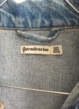 Оверзайз джинсовая жилетка stradivarius4 фото