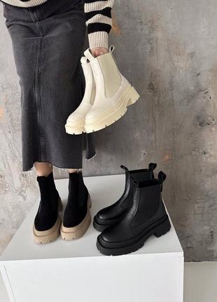 Шкіряні / замшеві челсі демі