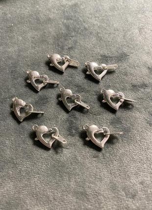 Застежка карабин в форме сердца для ожерелья браслета