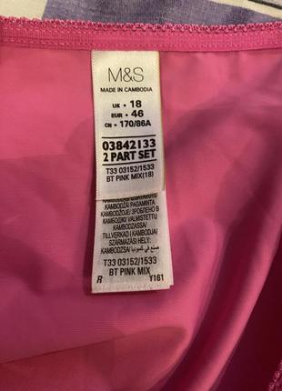 Шикарні, ажурні, трусики, в розовому, кольорі, від дорогого бренду: m&s 👌9 фото
