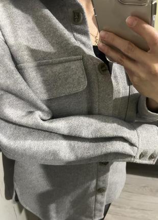 Сорочка куртка щільна сіра7 фото