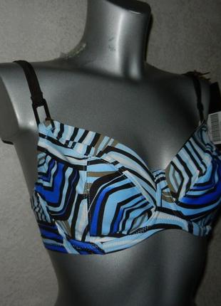 Чашка 70е,10/38/s pour moi синий раздельный купальник на косточках,новый