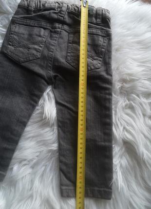 Нові стрейчеві джинси штани на 12 місяців 80 см штанці штанішки8 фото