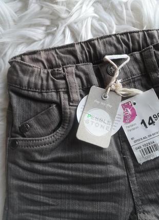 Нові стрейчеві джинси штани на 12 місяців 80 см штанці штанішки2 фото