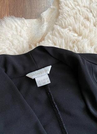 Женская черная блуза с драпировкой узлом monsoon, лайкра5 фото