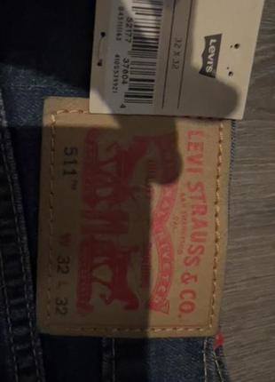 Джинсы levi’s 511 slim8 фото