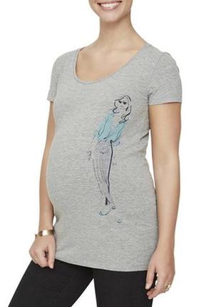 Футболка для беременных mama licious xl l m unicef беременным туника удлиненная серая