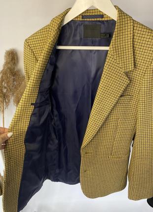 Asos актуальный пиджак в гусиную лапку дакет блейзер7 фото