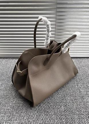 Сумка велика нова шкіряна вмістка нова жіноча натуральна замша коричнева бежева стильна сумка3 фото