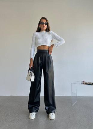 Штани з еко шкіри