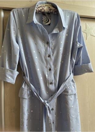 Платье рубашка в пижамном стиле софт длинная рубашка6 фото