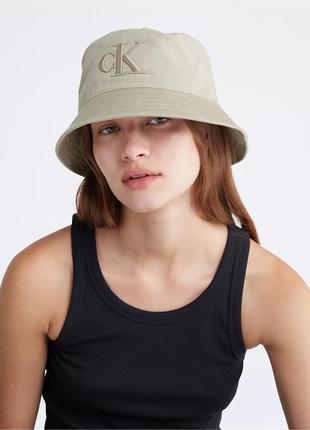 Новая шапка - панама calvin klein (ck twill logo bucket hat) с америки