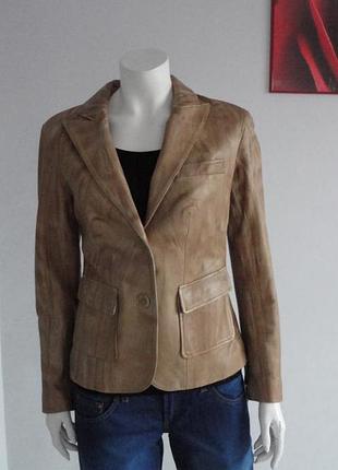 Heine кожаный пиджак, жакет р 46