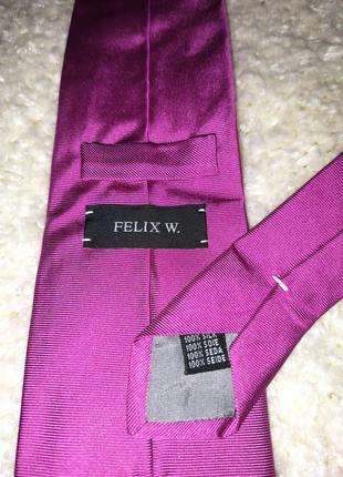 Шовкова краватка кольору фуксія5 фото