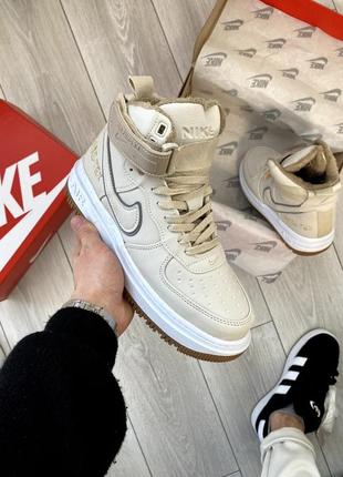 Nike air force 1 gore-tex beige2 фото