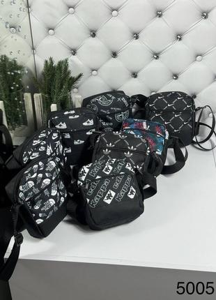 Жіноча стильна та якісна сумка текстиль чорна5 фото