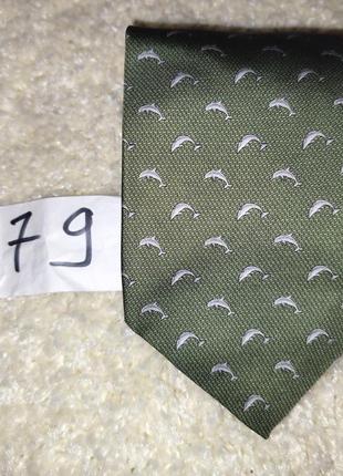 Шовкова краватка з дельфінами2 фото