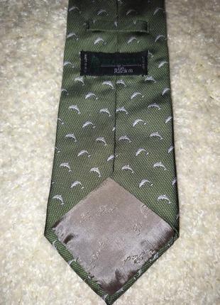 Шелковый галстук с дельфинами3 фото