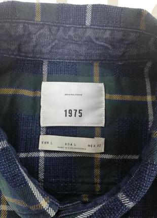 Фирменная стильная натуральная рубашка в клетку original denim 100% коттон7 фото