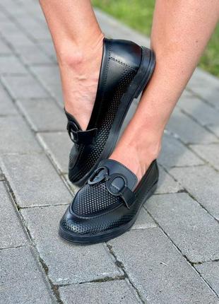 Лоферы женские 11063-1 черные