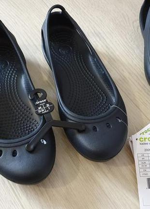 Crocs kadee work flat black балетки. w4 (33-34)