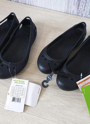 Crocs kadee work flat black балетки. w4 (33-34)2 фото