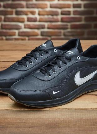 Чоловічі кросівки nike великі розміри 46-50 з натуральної шкіри, кожаные кроссовки великаны2 фото