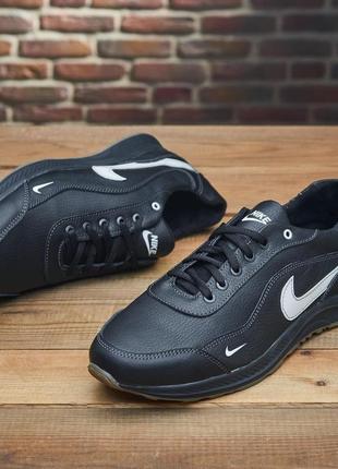 Чоловічі кросівки nike великі розміри 46-50 з натуральної шкіри, кожаные кроссовки великаны4 фото