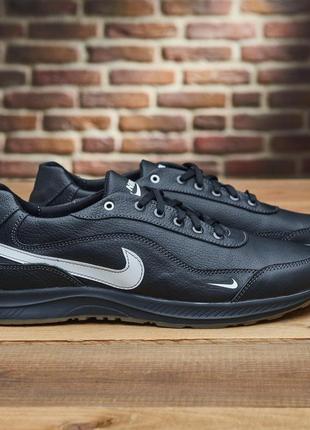 Чоловічі кросівки nike великі розміри 46-50 з натуральної шкіри, кожаные кроссовки великаны5 фото