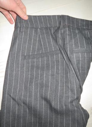 Широкі брюки палаццо сірі в смужку bershka s(36)7 фото