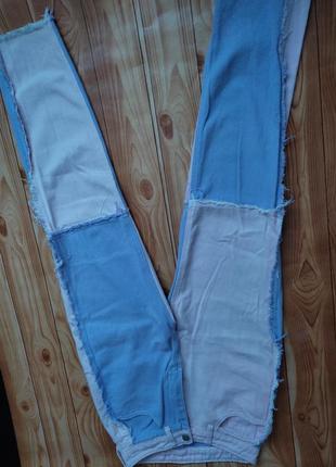 Яркие джинсы двух цветов5 фото