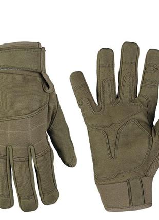 Рукавички / перчатки тактичні "mil-tec" assault gloves - олива