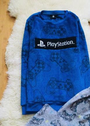 11-12 лет, 146-152 рост primark пушистая флисовая пижама playstation. мягкая, пижама на манжета2 фото