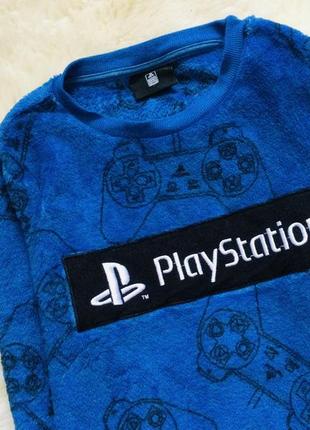 11-12 років, 146-152 зріст primark пухнаста флісова піжама playstation. м"якенька, піжама на манжета3 фото