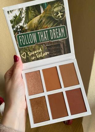 Bh cosmetics tanned in tulum bronzer &amp; highlighter palette палетка хайлайтеров и бронзеров для макияжа2 фото