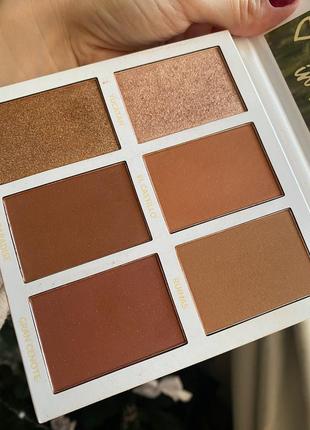 Bh cosmetics tanned in tulum bronzer &amp; highlighter palette палетка хайлайтеров и бронзеров для макияжа7 фото