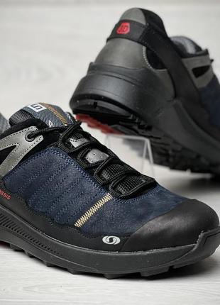 Шкіряні чоловічі кросівки salomon denim s2