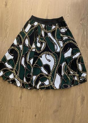 Юбка primark плесіровка спідниця у складку довга s m розмір 42-44