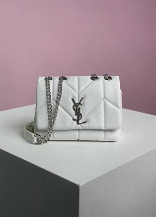 Жіноча сумка puff mini white/silver4 фото