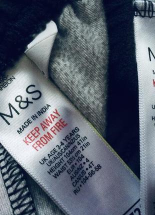 3-4 года, 104 рост marks &amp; Spencer велюровая пижама с разноцветными единорогами. мягкая, штанишки н3 фото