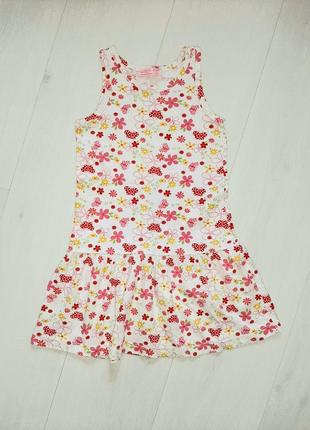 Летнее хлопковое платье сарафан watch me цветы бабочки