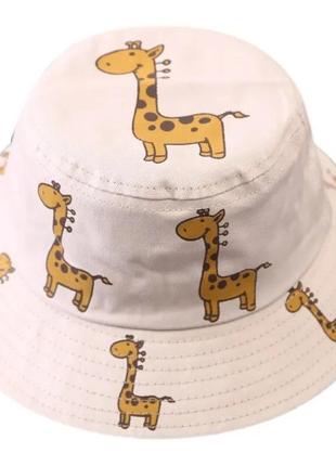 Мультфильм жираф детские ведро кепка открытый пляж дети солнце шляпа дети панама кепка детские мальчики девочки кепка3 фото