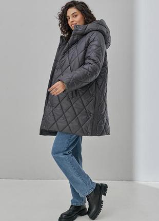 👑vip👑 курточка для вагітних тепла курточка пальто зимове з капюшоном стьобане пальто4 фото
