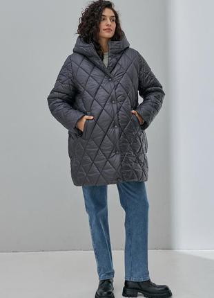 👑vip👑 курточка для вагітних тепла курточка пальто зимове з капюшоном стьобане пальто5 фото