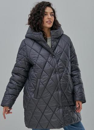 👑vip👑 курточка для вагітних тепла курточка пальто зимове з капюшоном стьобане пальто3 фото